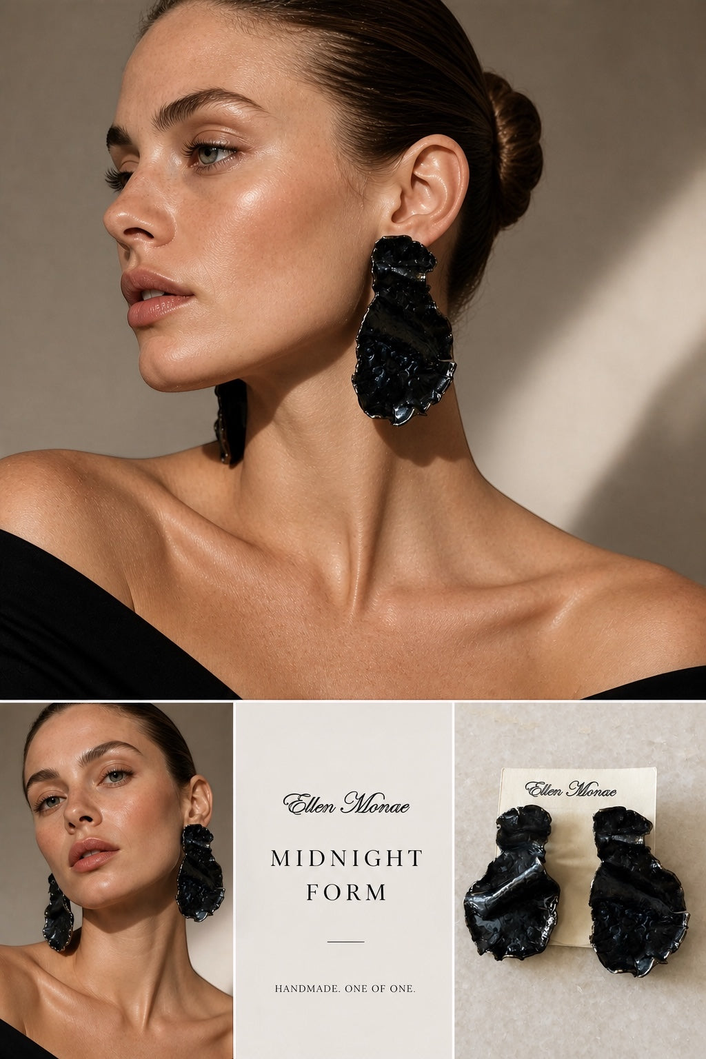 Draped Silhouette - Black Glass