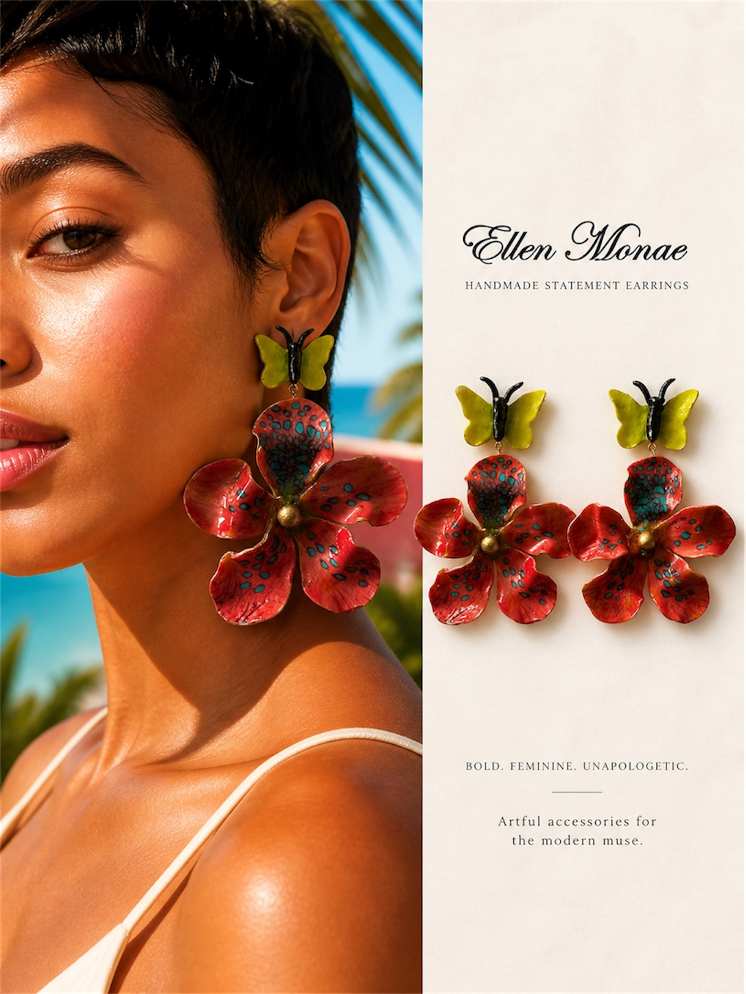 Petal Flutter Series - Scarlet Reef