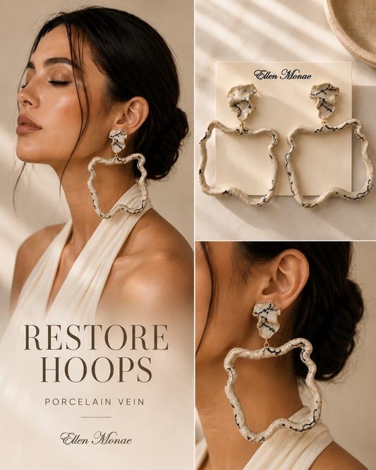 Restore Hoops - Porcelain Vein